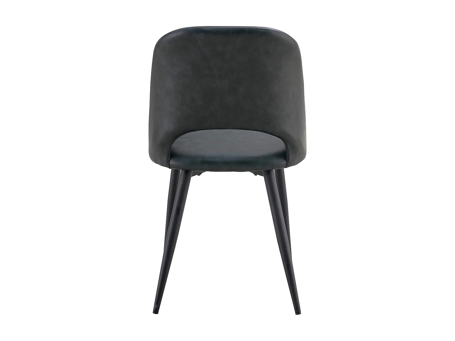 Lot de 2 chaises en acier et textile enduit noir