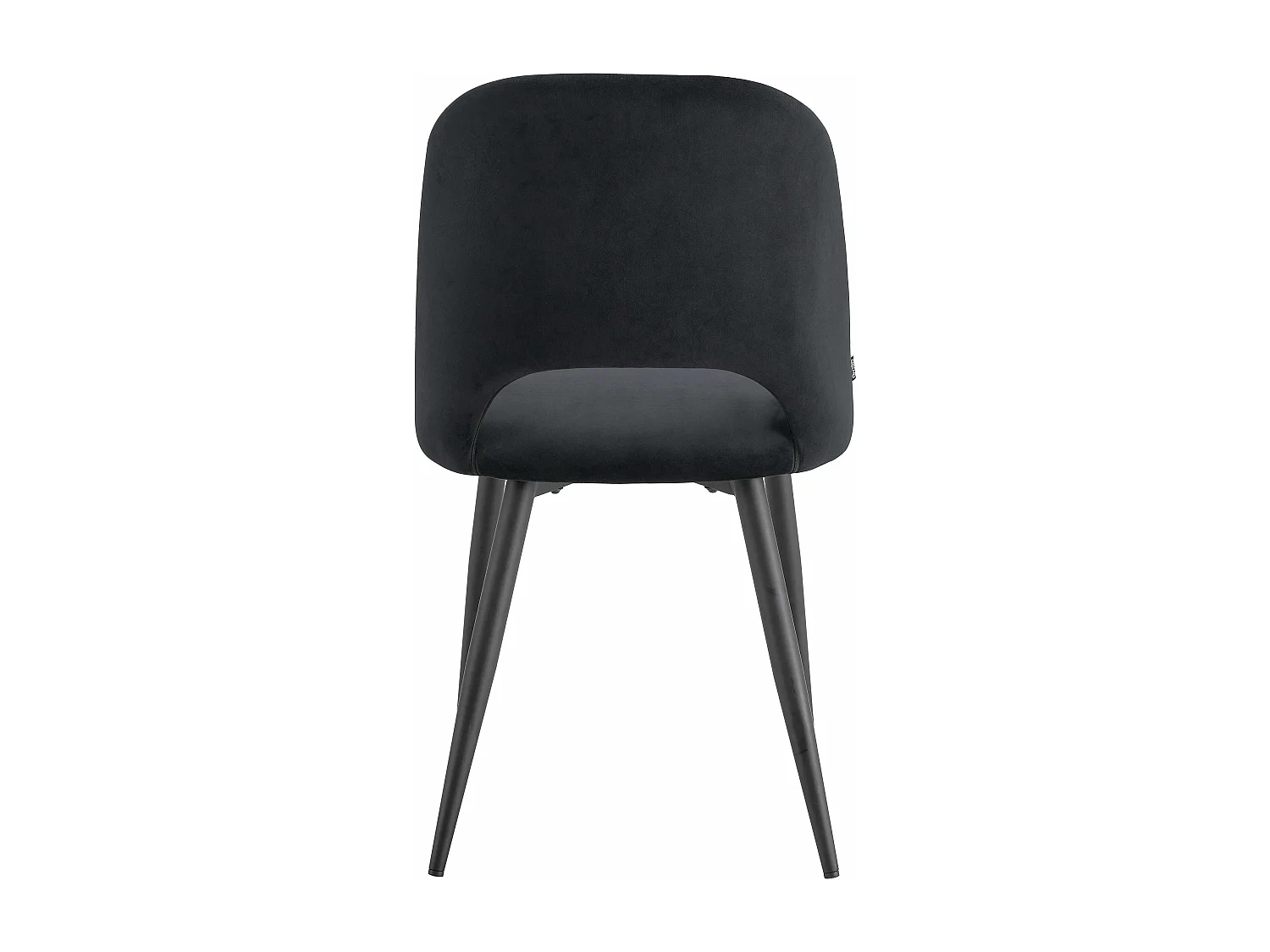 Lot de 2 chaises en acier et velours noir
