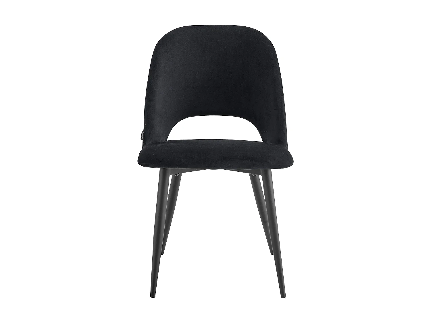 Lot de 2 chaises en acier et velours noir
