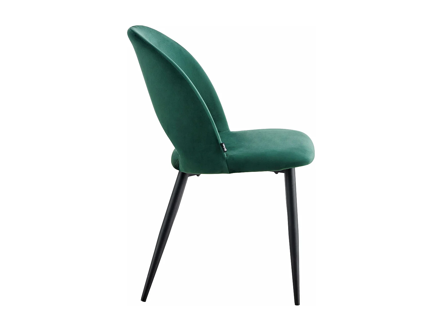 Lot de 2 chaises en acier et velours vert