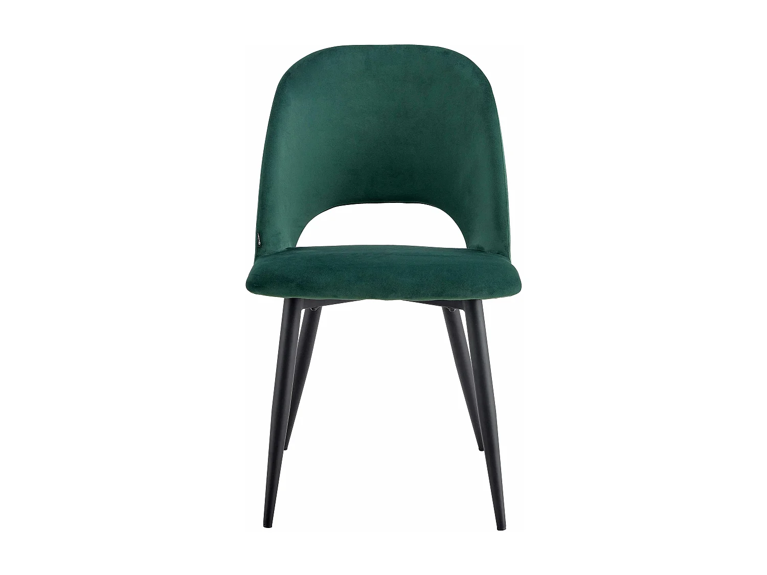 Set van 2 stoelen van staal en groen fluweel