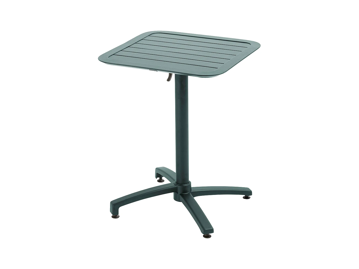 Klaptafel 60 x 60 cm en 2 donkergroene stoelen