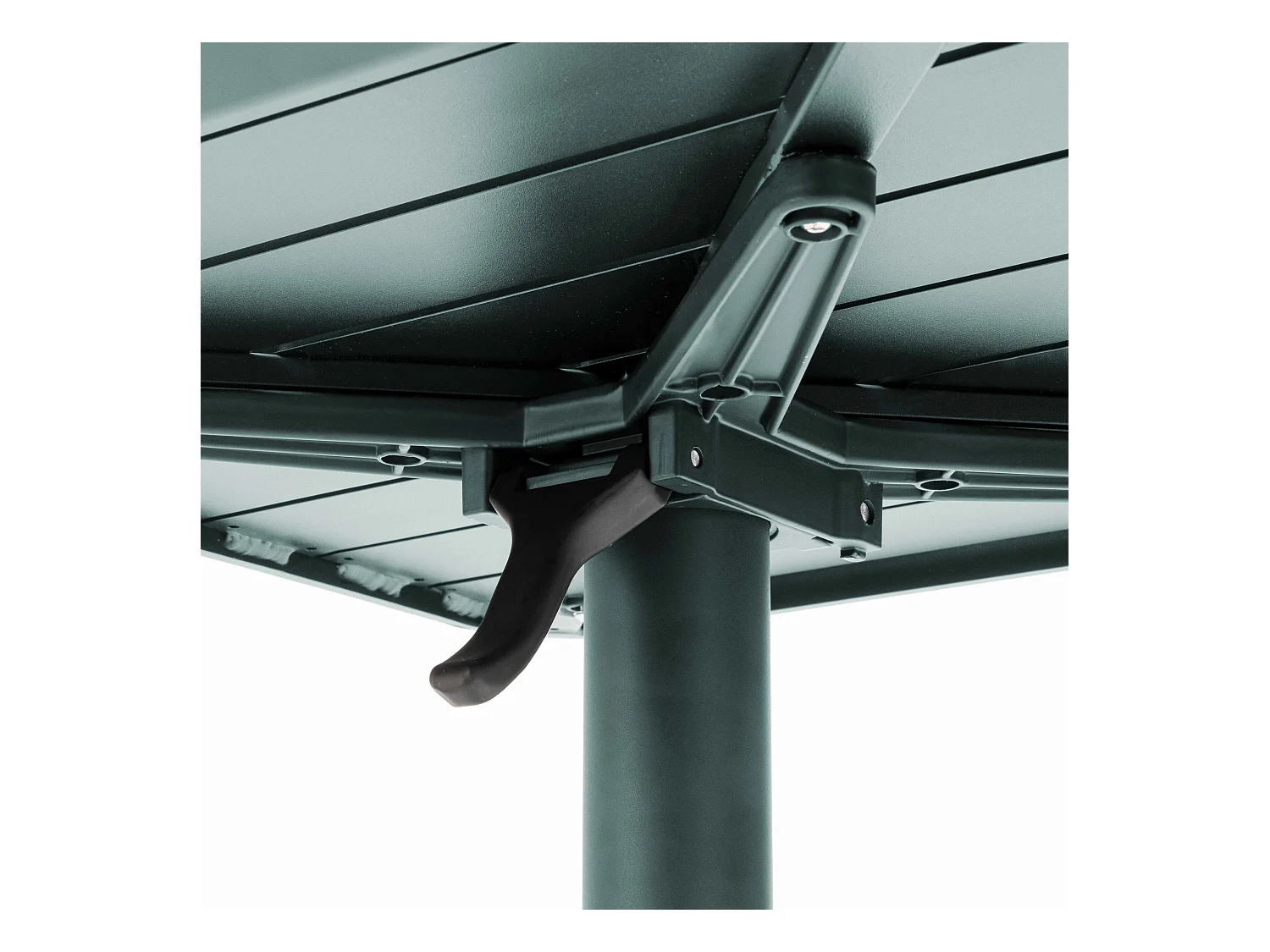 Klaptafel 60 x 60 cm en 2 donkergroene stoelen