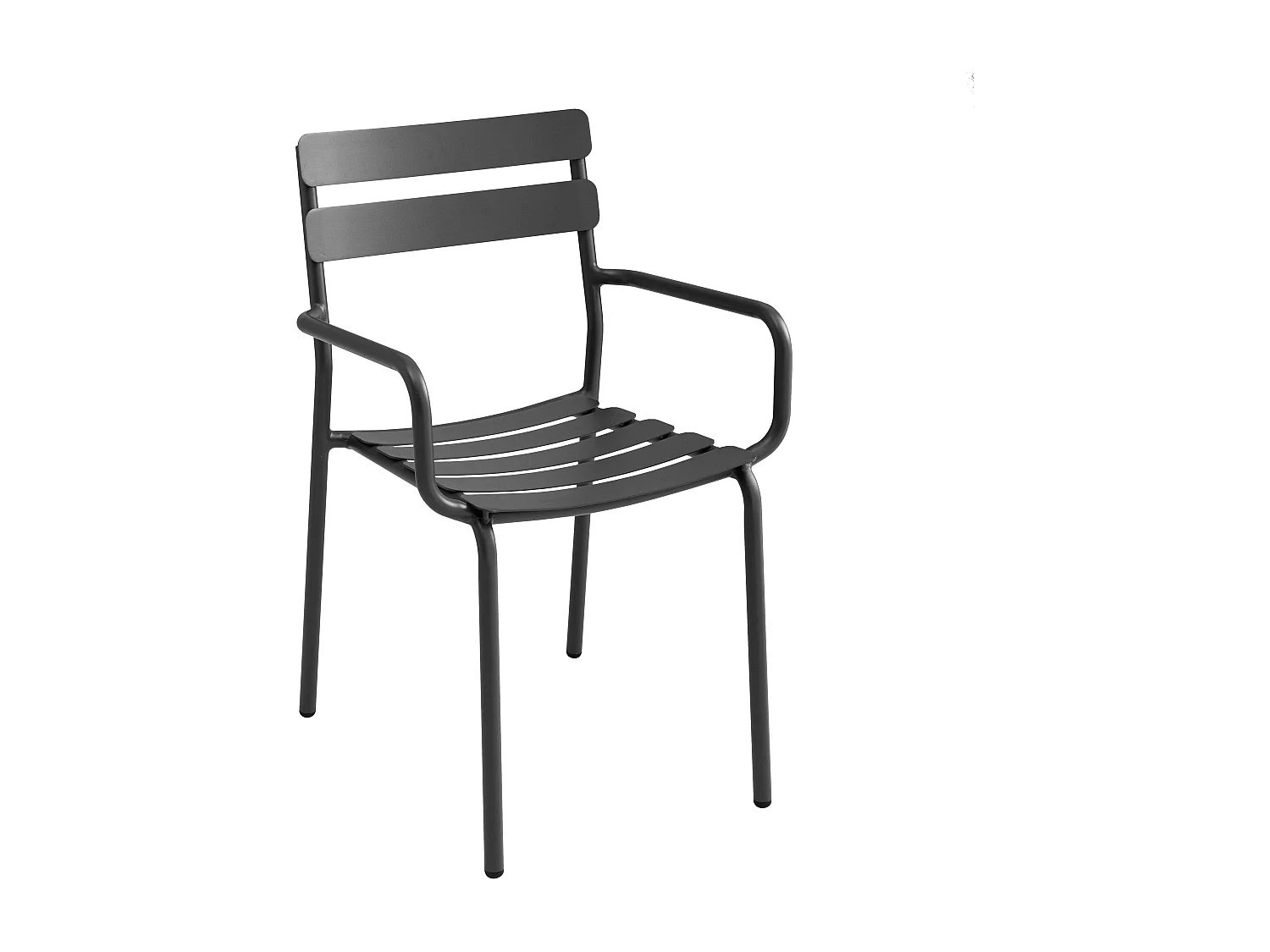 Ensemble table inclinable de terrasse 60 x 60 cm et 2 fauteuils noir