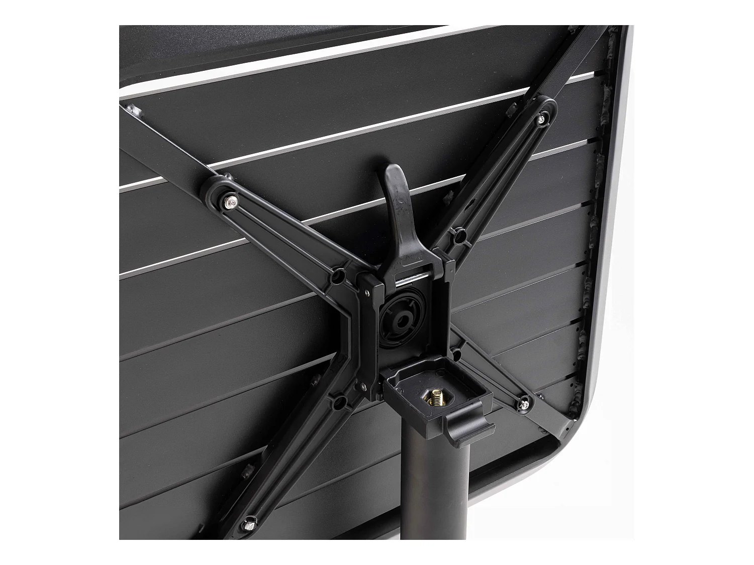 Klaptafel 60 x 60 cm en 2 zwarte stoelen