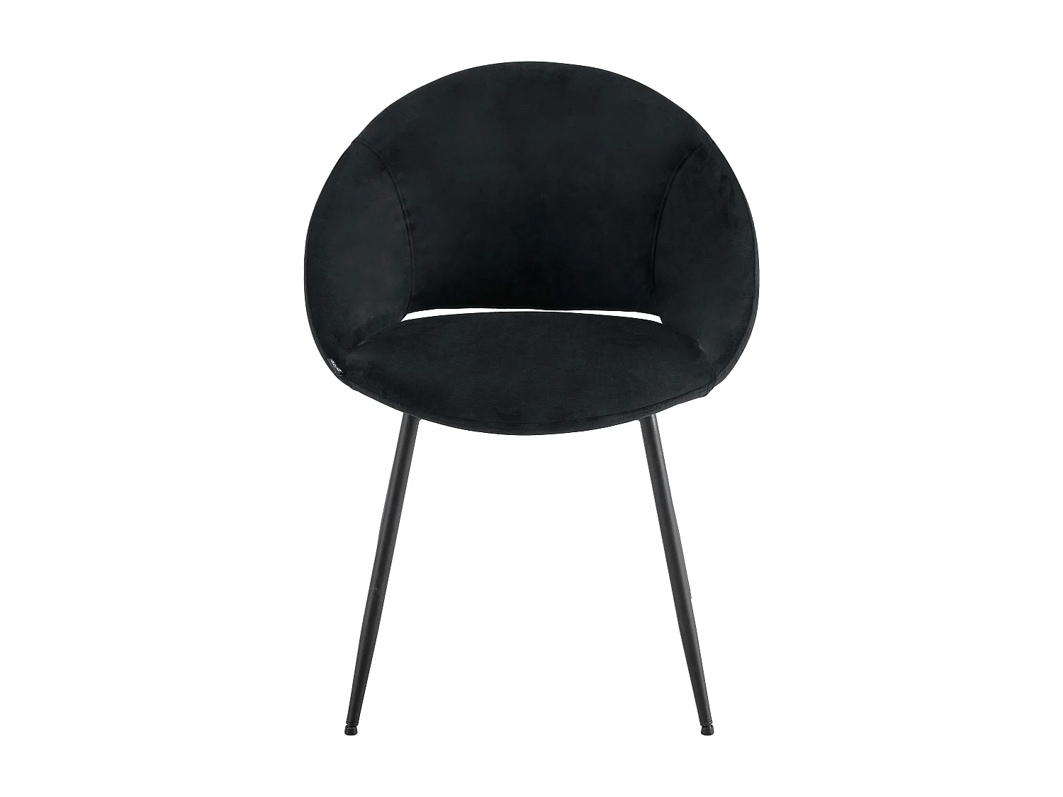 Lot de 2 chaises en acier et velours noir