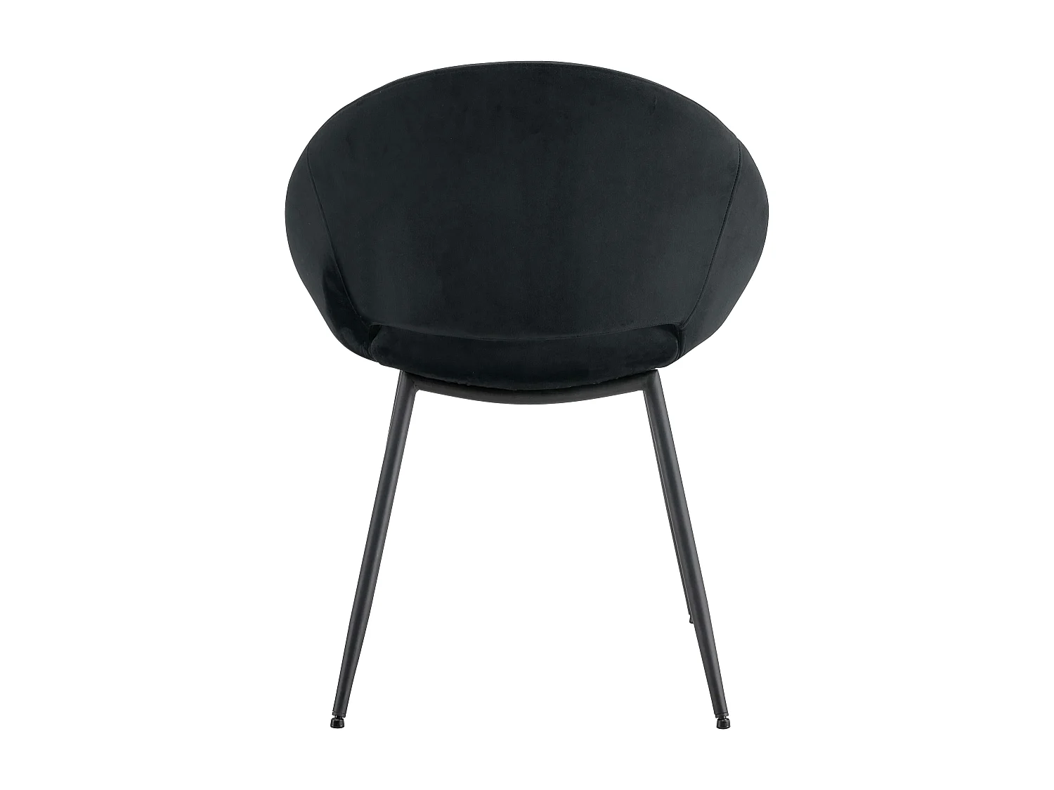 Lot de 2 chaises en acier et velours noir