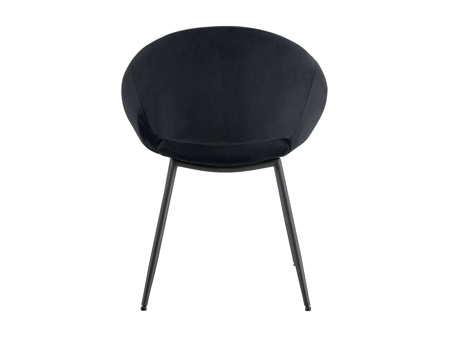 Lot de 2 chaises en acier et velours noir