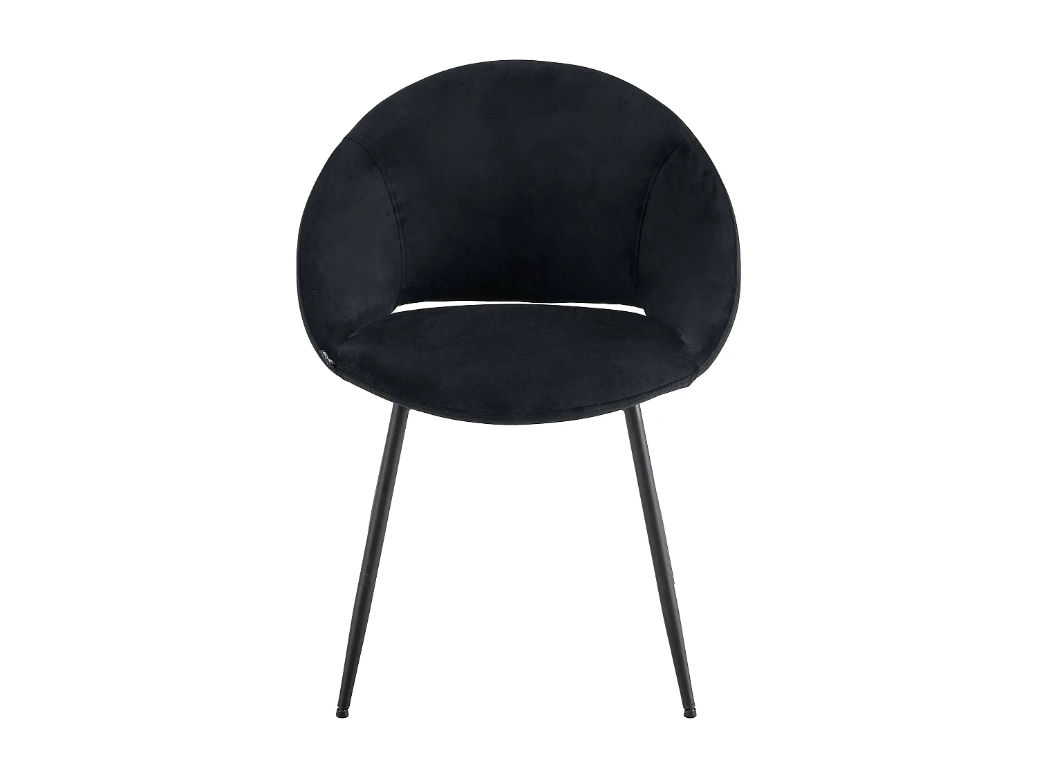 Lot de 2 chaises en acier et velours noir