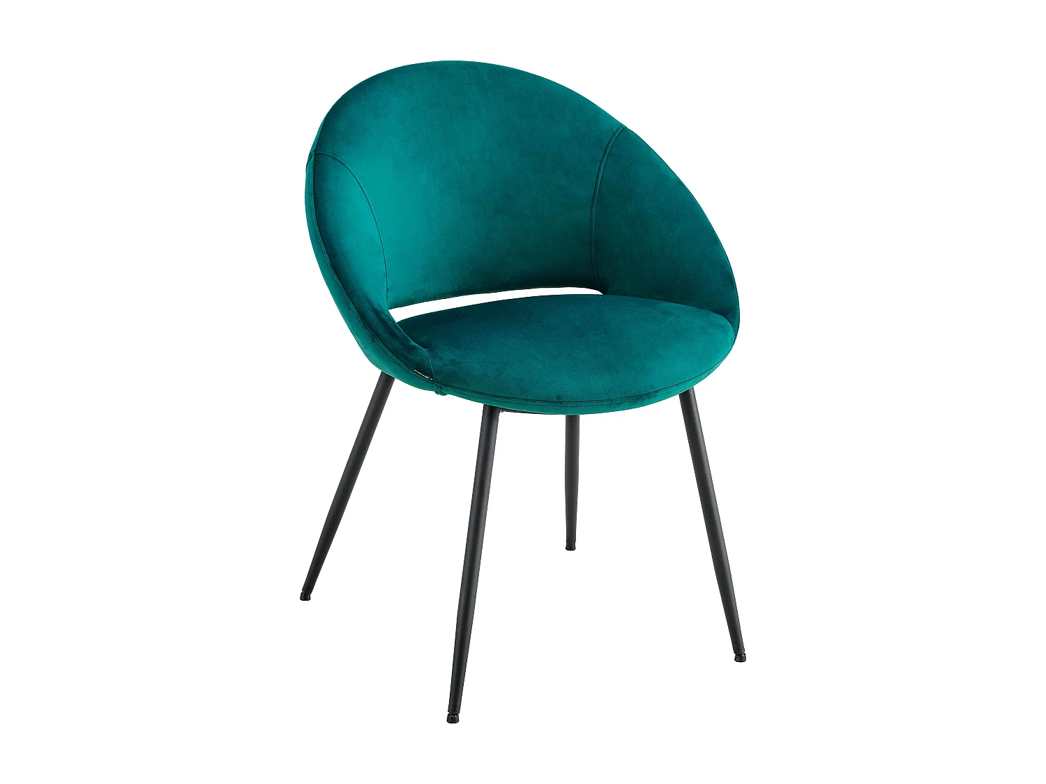 Lot de 2 chaises en acier et velours bleu