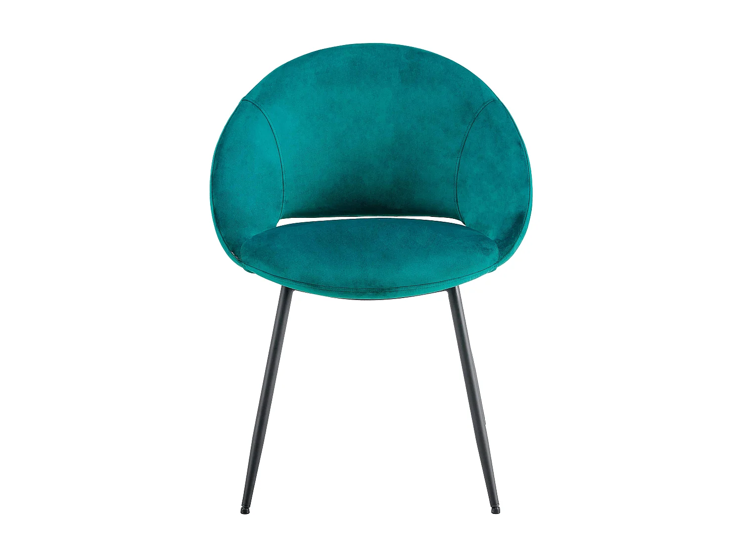 Lot de 2 chaises en acier et velours bleu