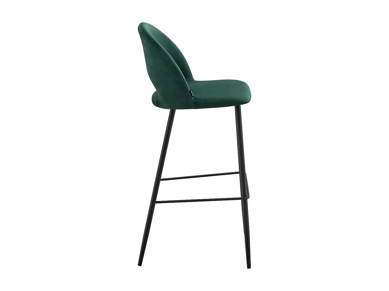 Set van 2 groene fluwelen metalen stoelen