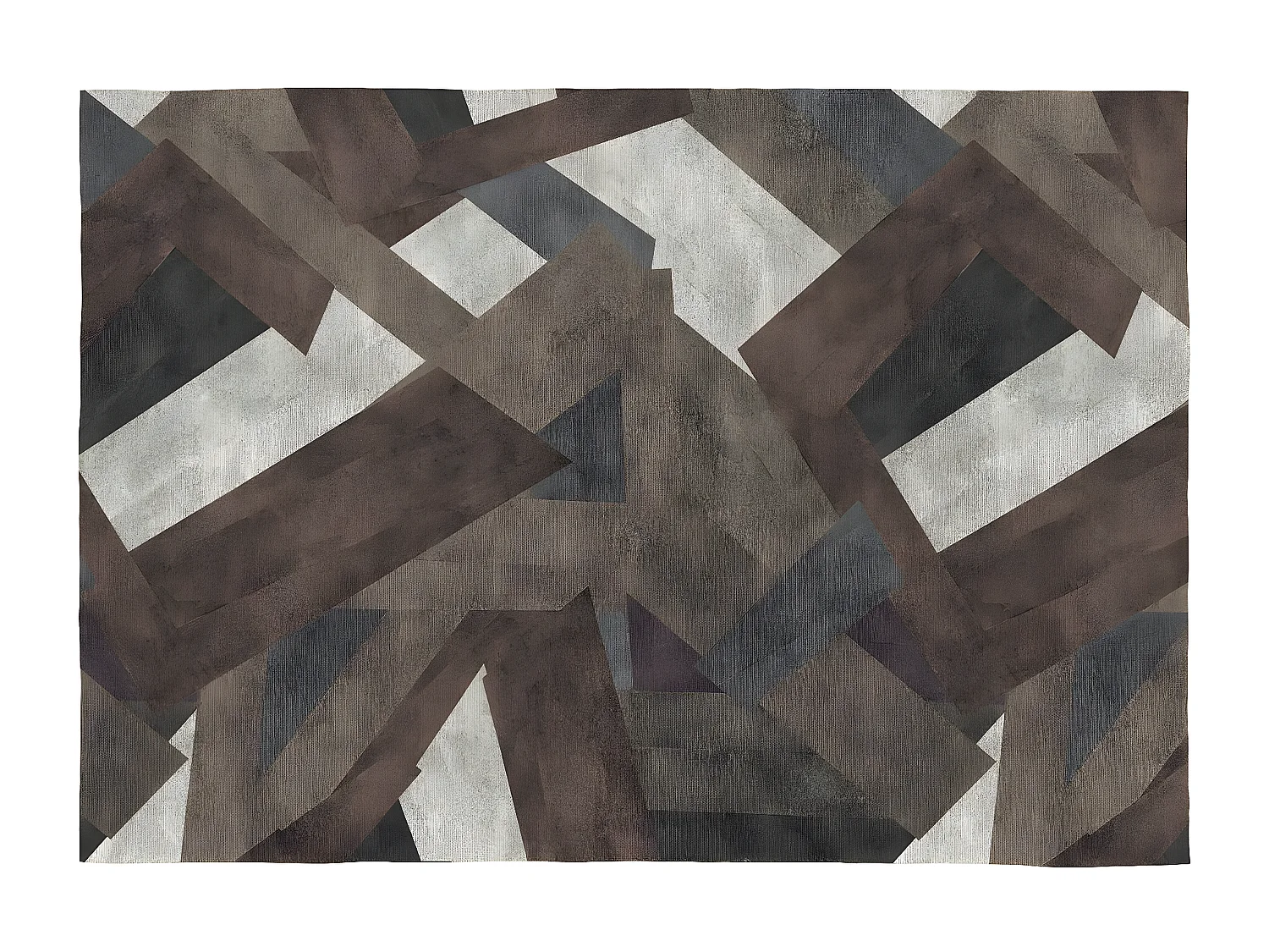 Tapis abstrait multicolore plat design Tinza Rectangulaire Design Mécanique Impression dig