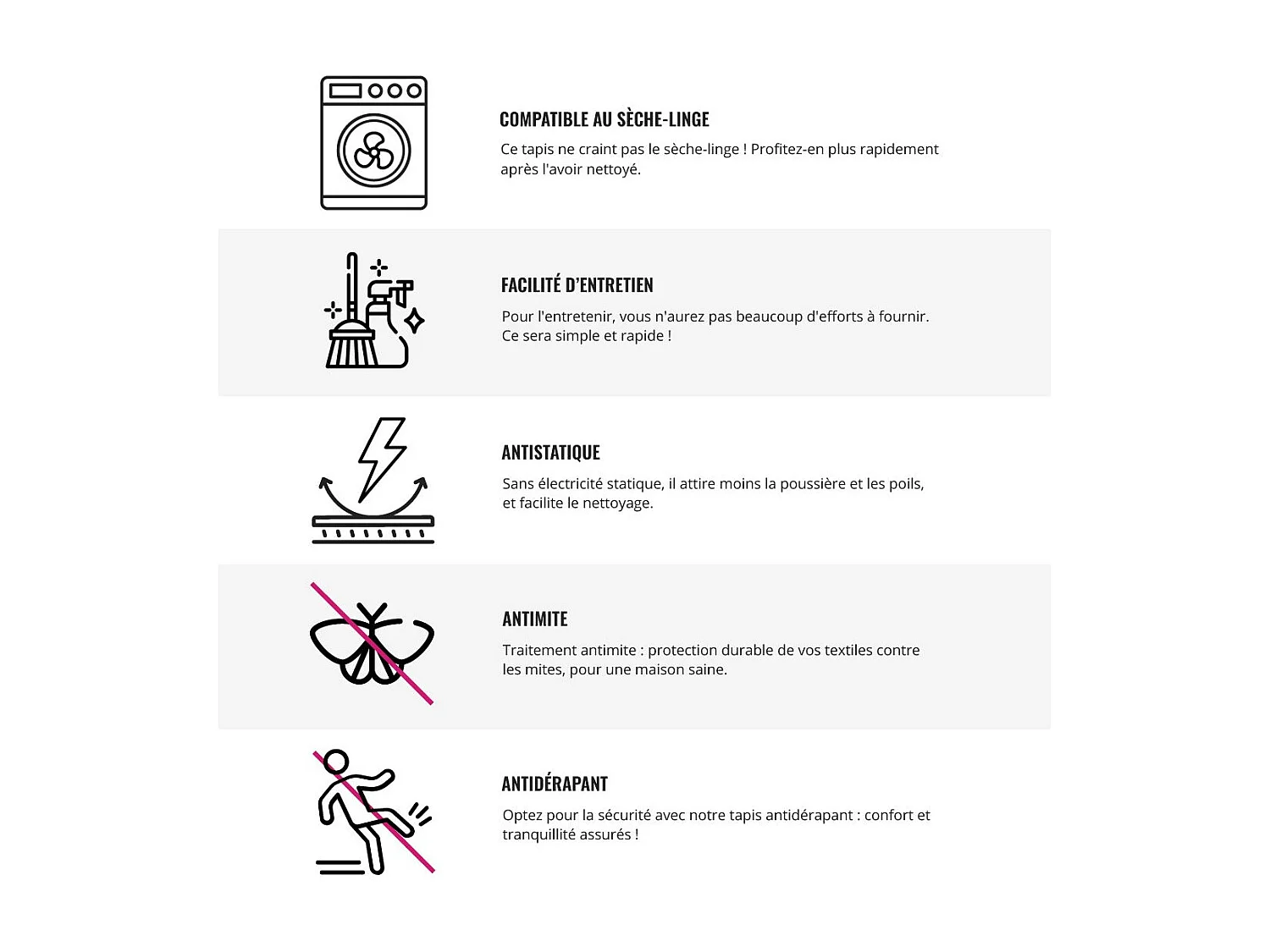 Alfombra decorativa NAF NAF TRICO 80x150 cm