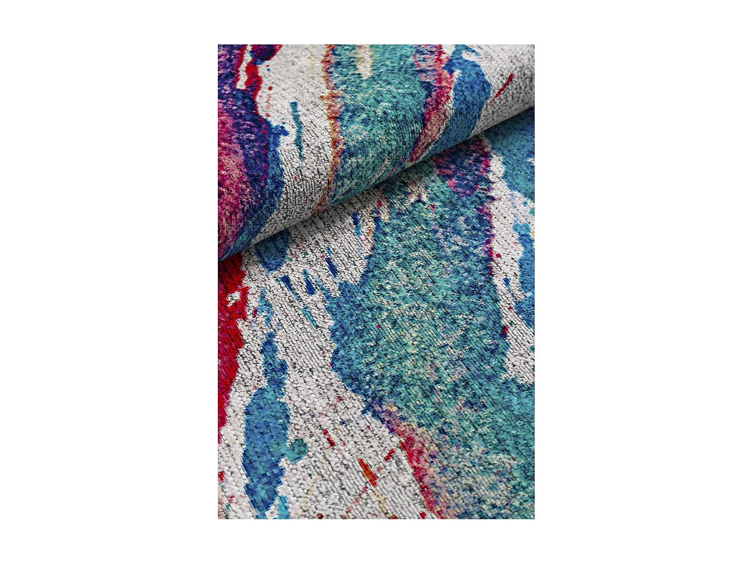 Tapis peinture coloré plat moderne abstrait Splash Rectangulaire Design Mécanique Impressi