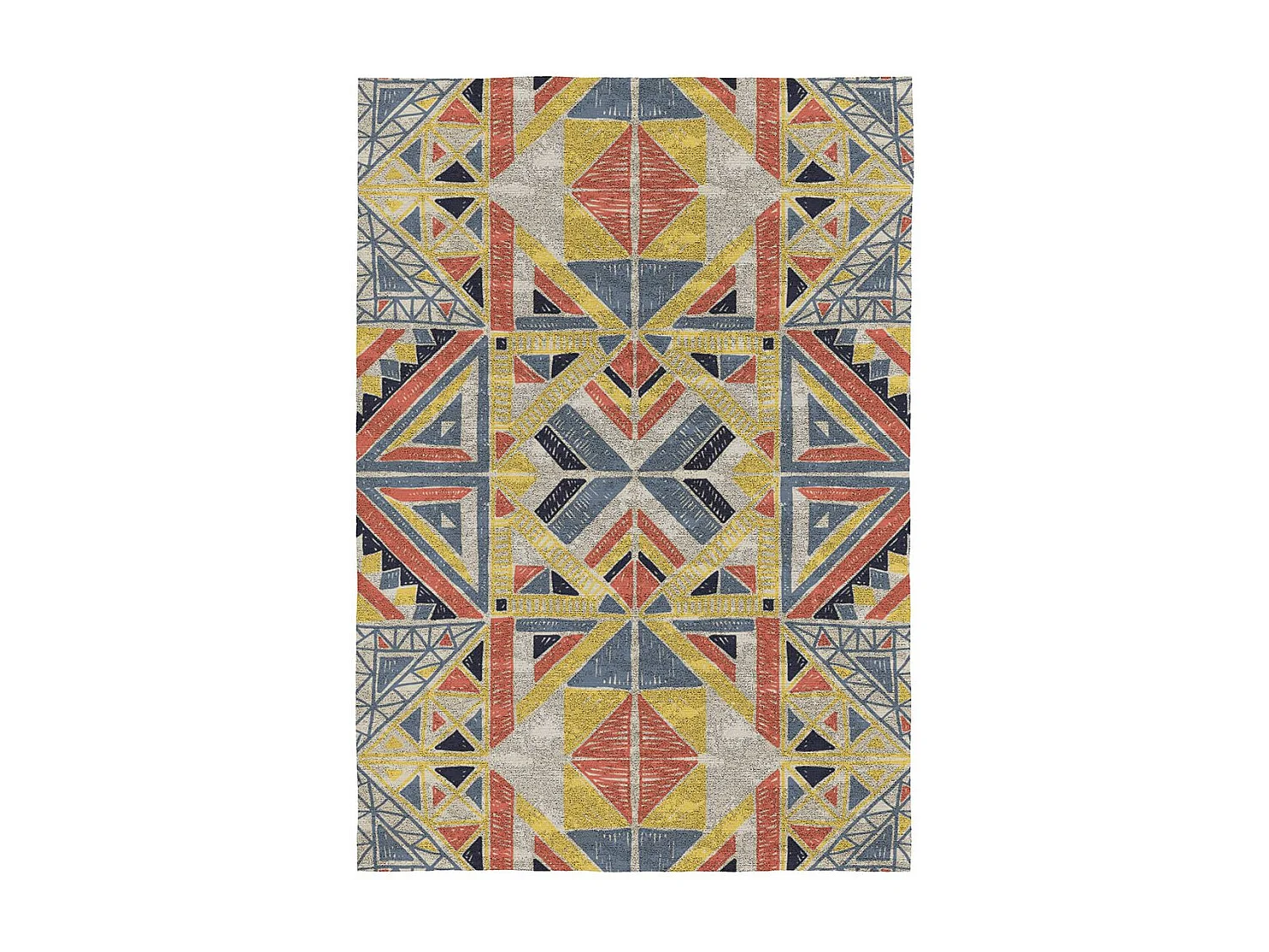 Tapis coloré design abstrait plat Tensival Rectangulaire Design Mécanique Impression digit