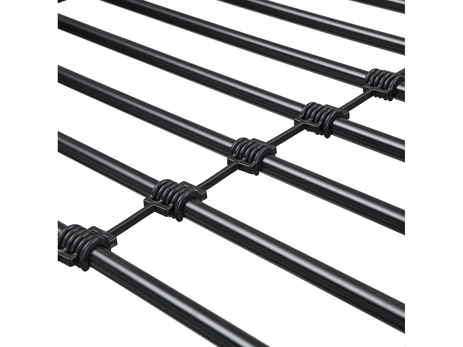 Letto a castello in ferro battuto 90x200 cm - con letto estraibile 90x190 cm - Nero