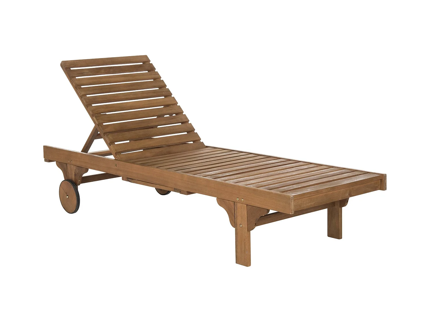 Chaise longue d'extérieur Naturel/Marine 70 x 200 x 35 cm - Newport