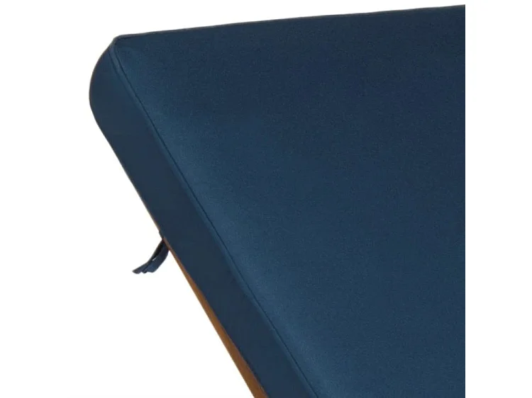 Chaise longue d'extérieur Naturel/Marine 70 x 200 x 35 cm - Newport