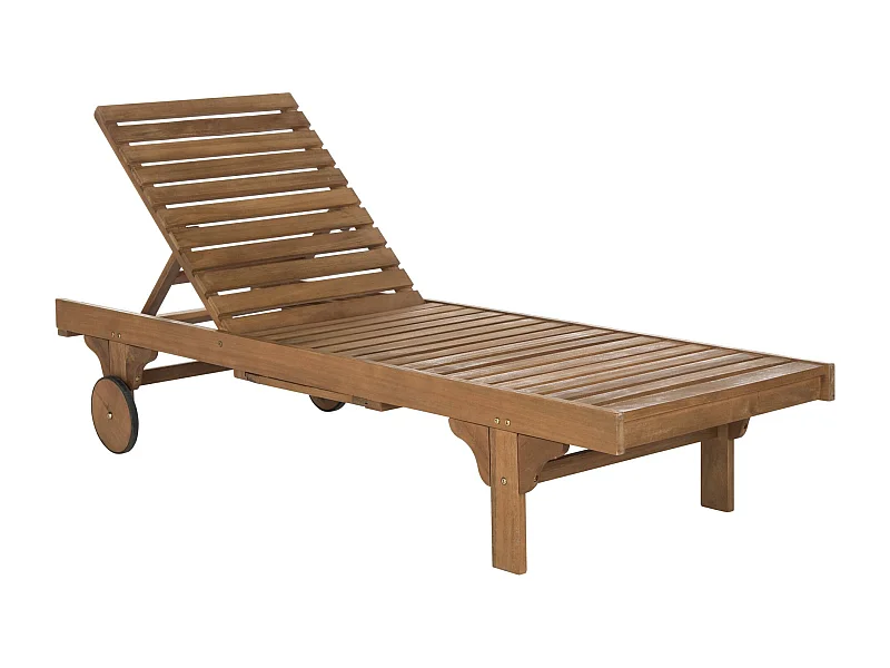 Chaise longue d'extérieur Naturel/Marine 70 x 200 x 35 cm - Newport