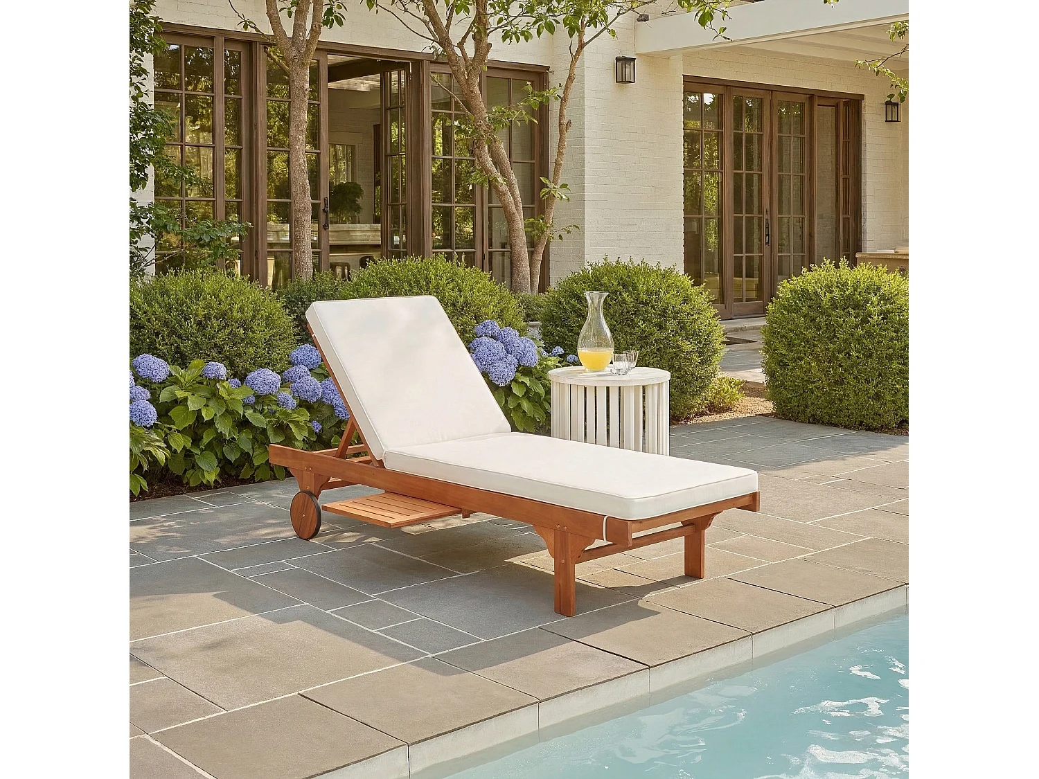Chaise longue d'extérieur Naturel 70 x 200 x 35 cm - Newport