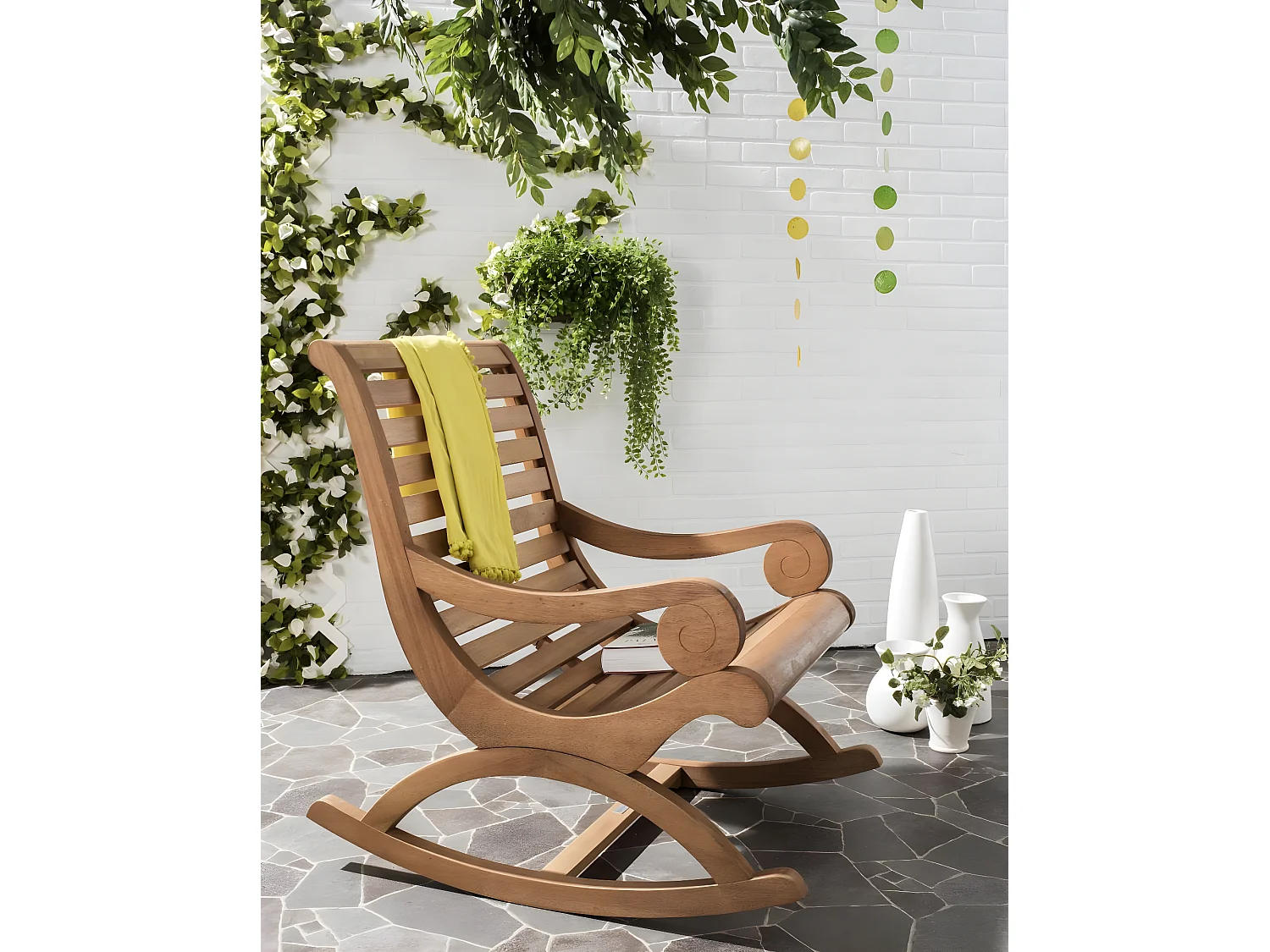 Chaise longue d'extérieur Naturel 64.008 X 91.948 X 93.98 cm - Vonda