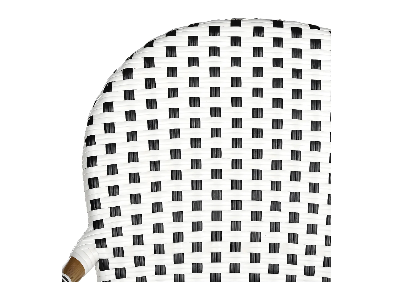 Lot de 2 Chaise de salle à manger d'extérieur Noir & blanc & marron clair 55 X 53 X 88cm - Marylou