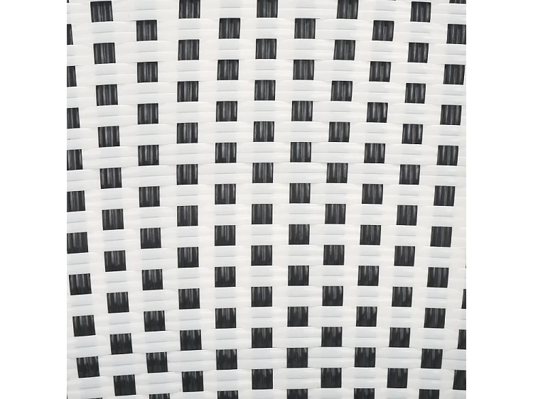 Lot de 2 Chaise de salle à manger d'extérieur Noir & blanc & marron clair 55 X 53 X 88cm - Marylou