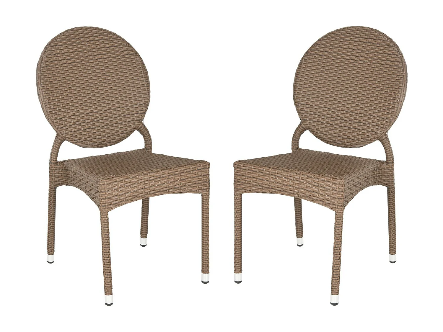 Lot de 2 Chaise de salle à manger d'extérieur Marron 56 X 43 X 87.88 cm - Erlene