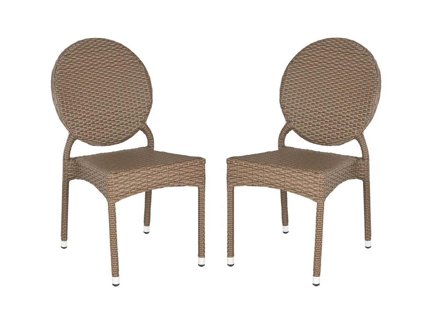 Lot de 2 Chaise de salle à manger d'extérieur Marron 56 X 43 X 87.88 cm - Erlene