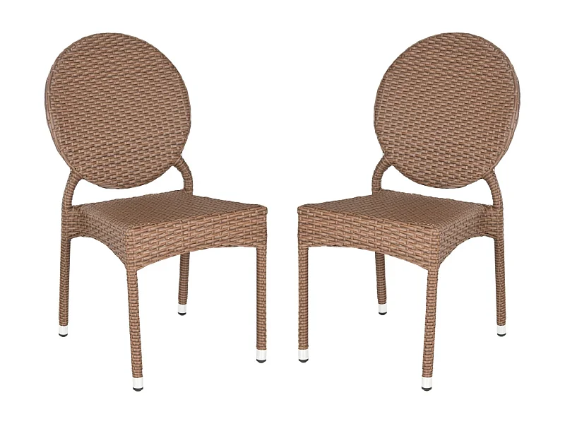 Lot de 2 Chaise de salle à manger d'extérieur Marron 56 X 43 X 87.88 cm - Erlene