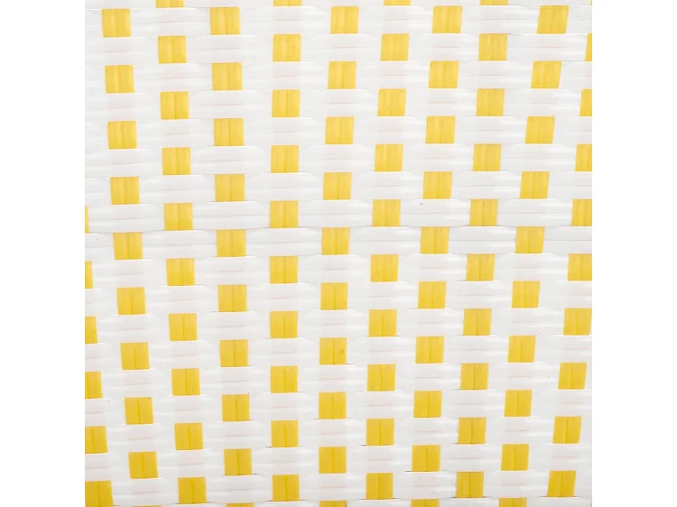 Lot de 2 Chaise de salle à manger d'extérieur Jaune, blanc & marron clair 55 X 53 X 88 cm - Marylou