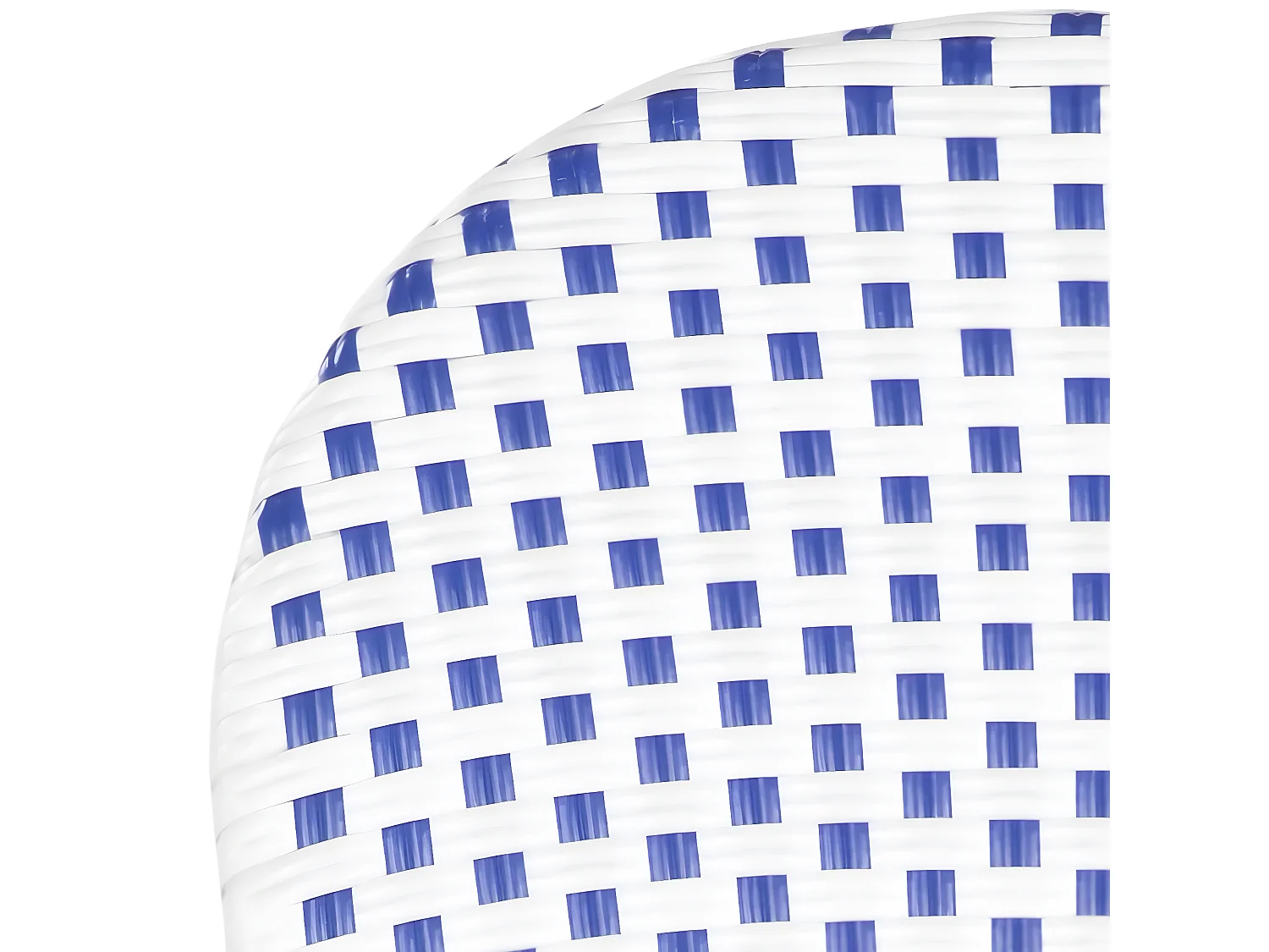 Lot de 2 Chaise de salle à manger d'extérieur Bleu & blanc & marron clair 55 X 53 X 88 cm - Marylou