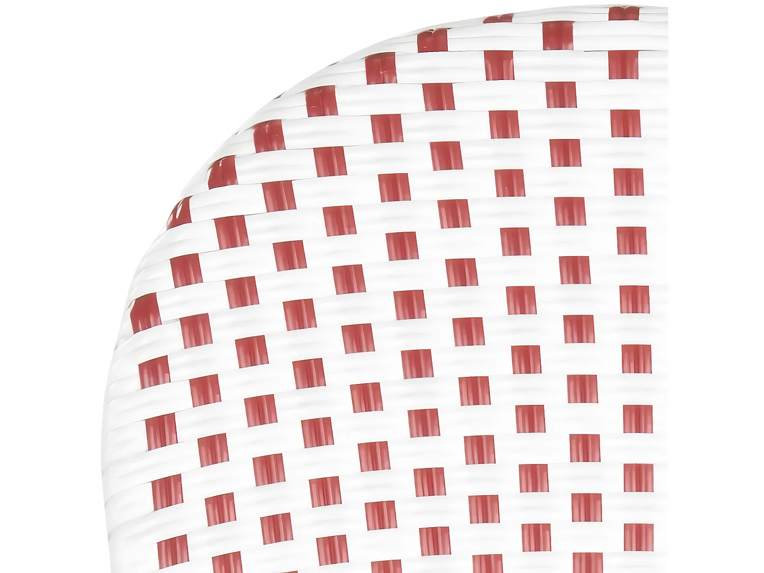 Lot de 2 Chaise de salle à manger d'extérieur Rouge, blanc & marron clair 55 X 53 X 88 cm - Marylou