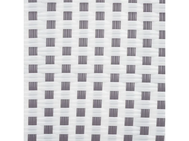 Lot de 2 Chaise de salle à manger d'extérieur Gris & blanc & marron clair 55 X 53 X 88 cm - Marylou