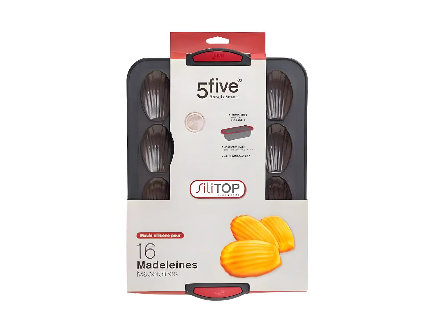 Moule 16 Madeleines Silicone "Silitop" 33cm Gris