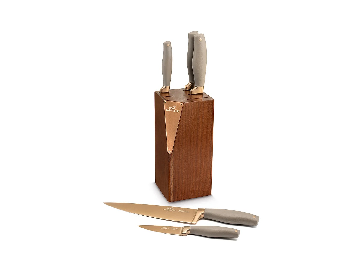 Lion Sabatier Bloc seki bistre + 5 couteaux copper - 668684