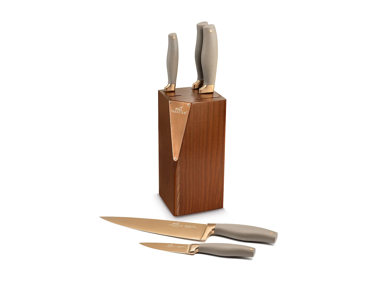 Lion Sabatier Bloc seki bistre + 5 couteaux copper - 668684