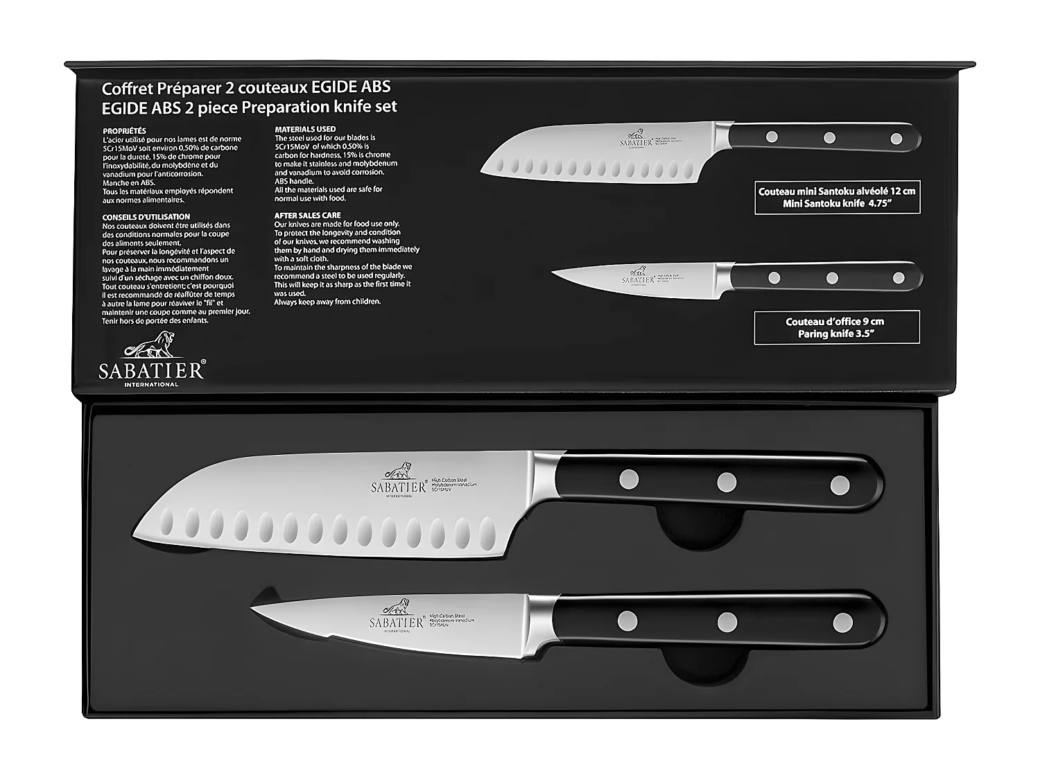 Lion Sabatier Coffret préparer office 9cm + mini santoku 12cm - 764180