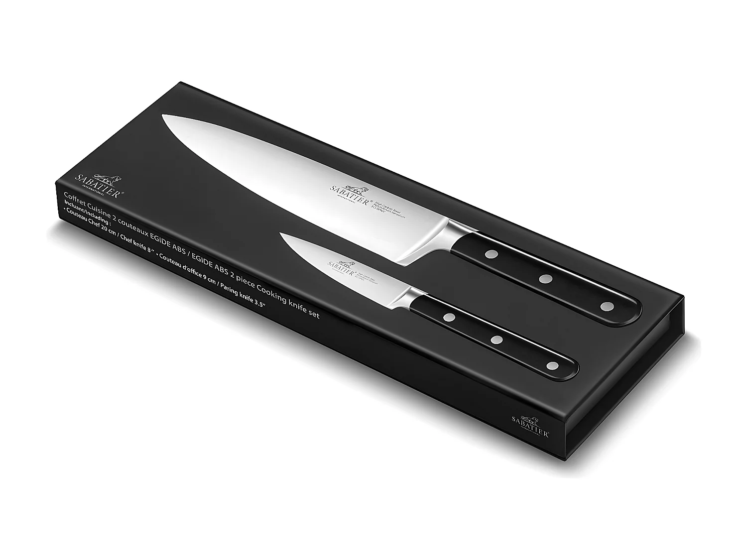 Lion Sabatier Coffret cuisine 2 couteaux egide abs (office 9 cm + cuisine 20 cm) - 764280