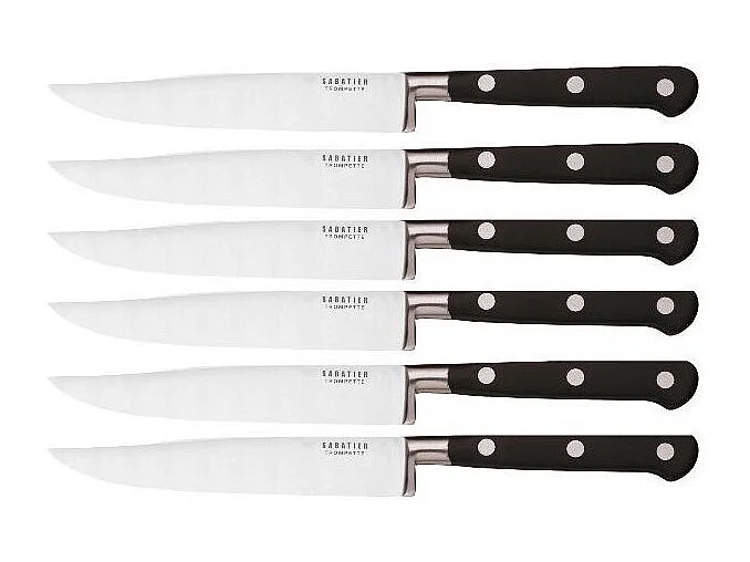 Richardson Sheffield Coffret 6 couteaux steak lame lisse noir - 658502-1