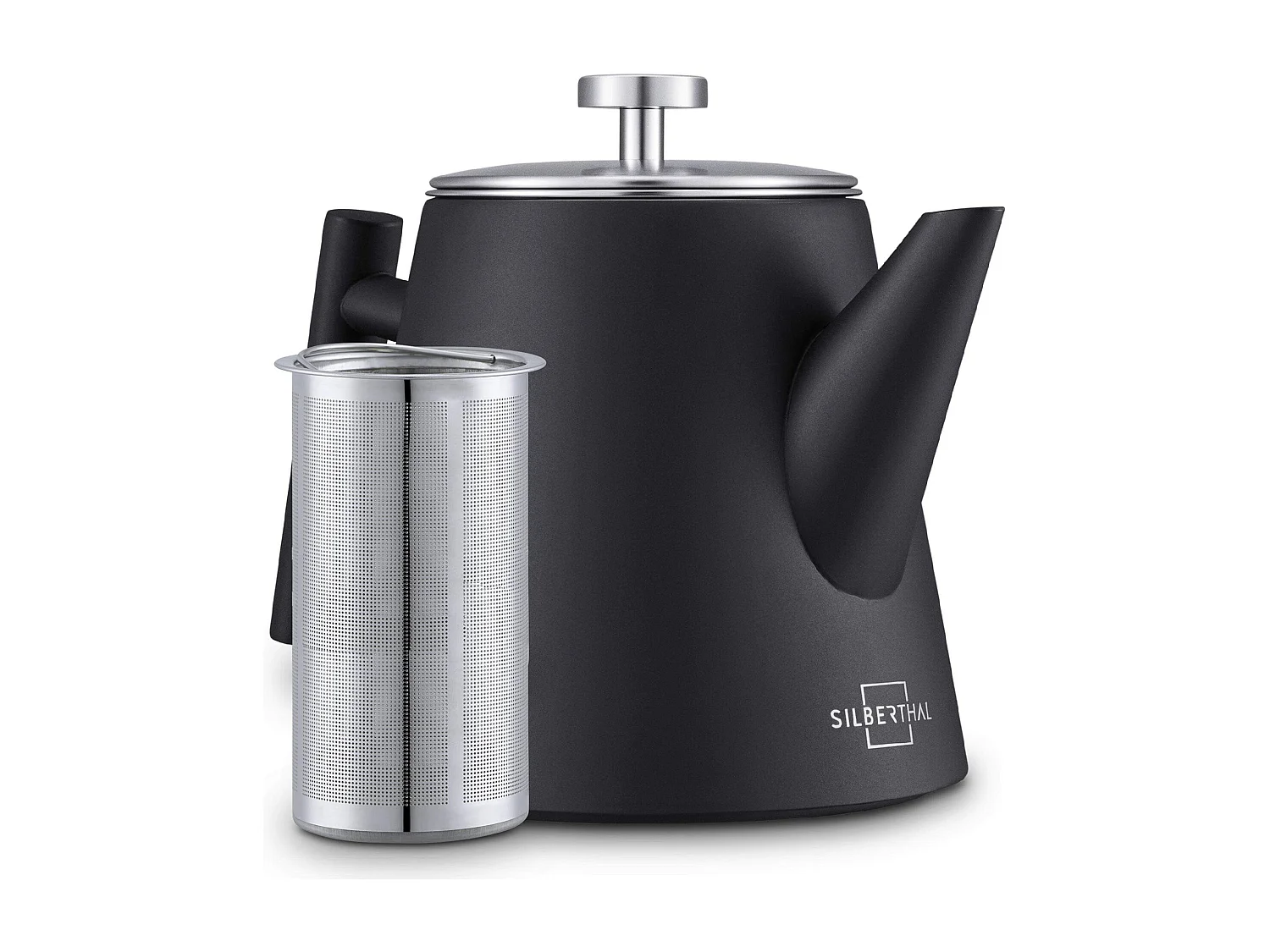 SILBERTHAL Teekanne Edelstahl 1l Schwarz -