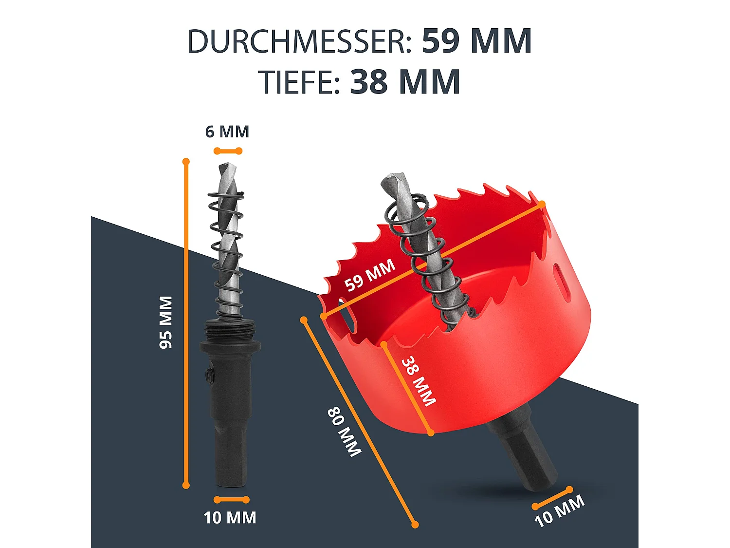 BAURIX® Bi-Metall-Lochsäge [59mm] I Ultimative