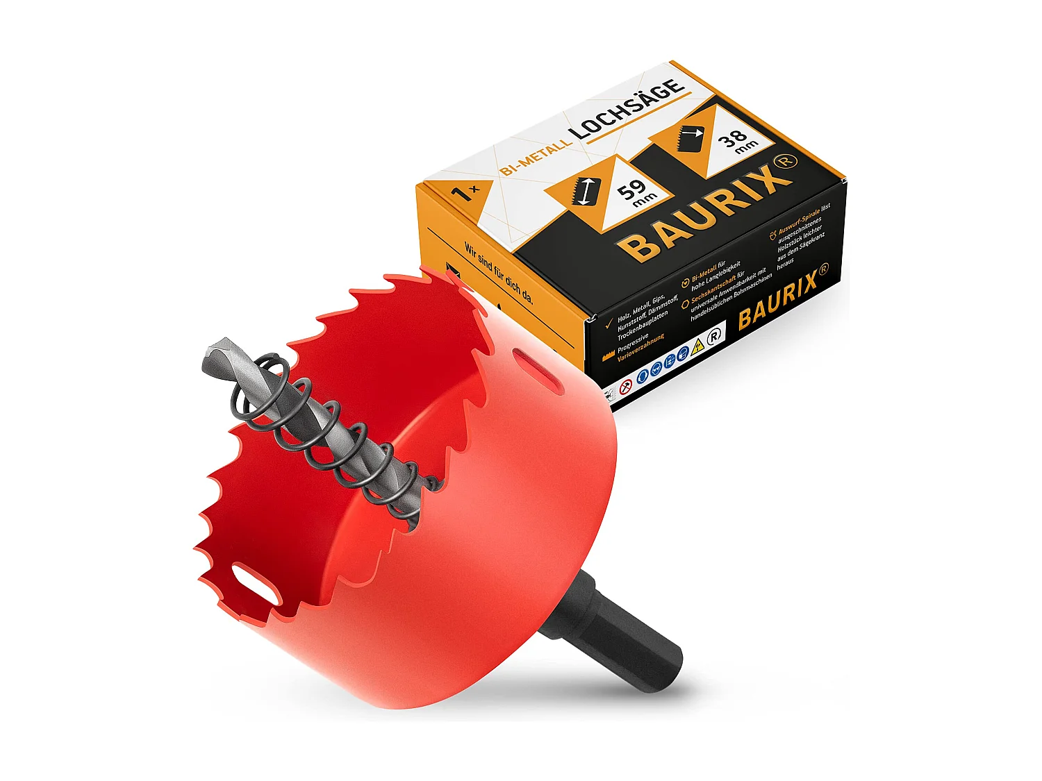 BAURIX® Bi-Metall-Lochsäge [59mm] I Ultimative