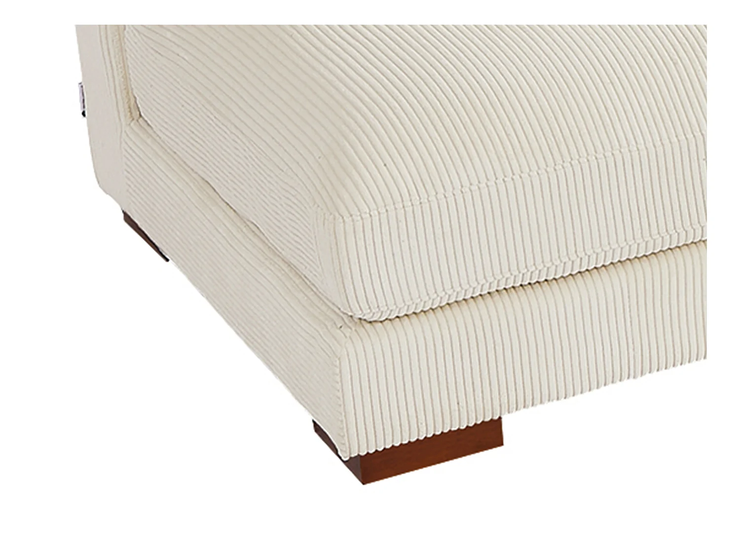 Omkeerbare hoekbank van beige ribfluweel SPERONE van Pascal Morabito