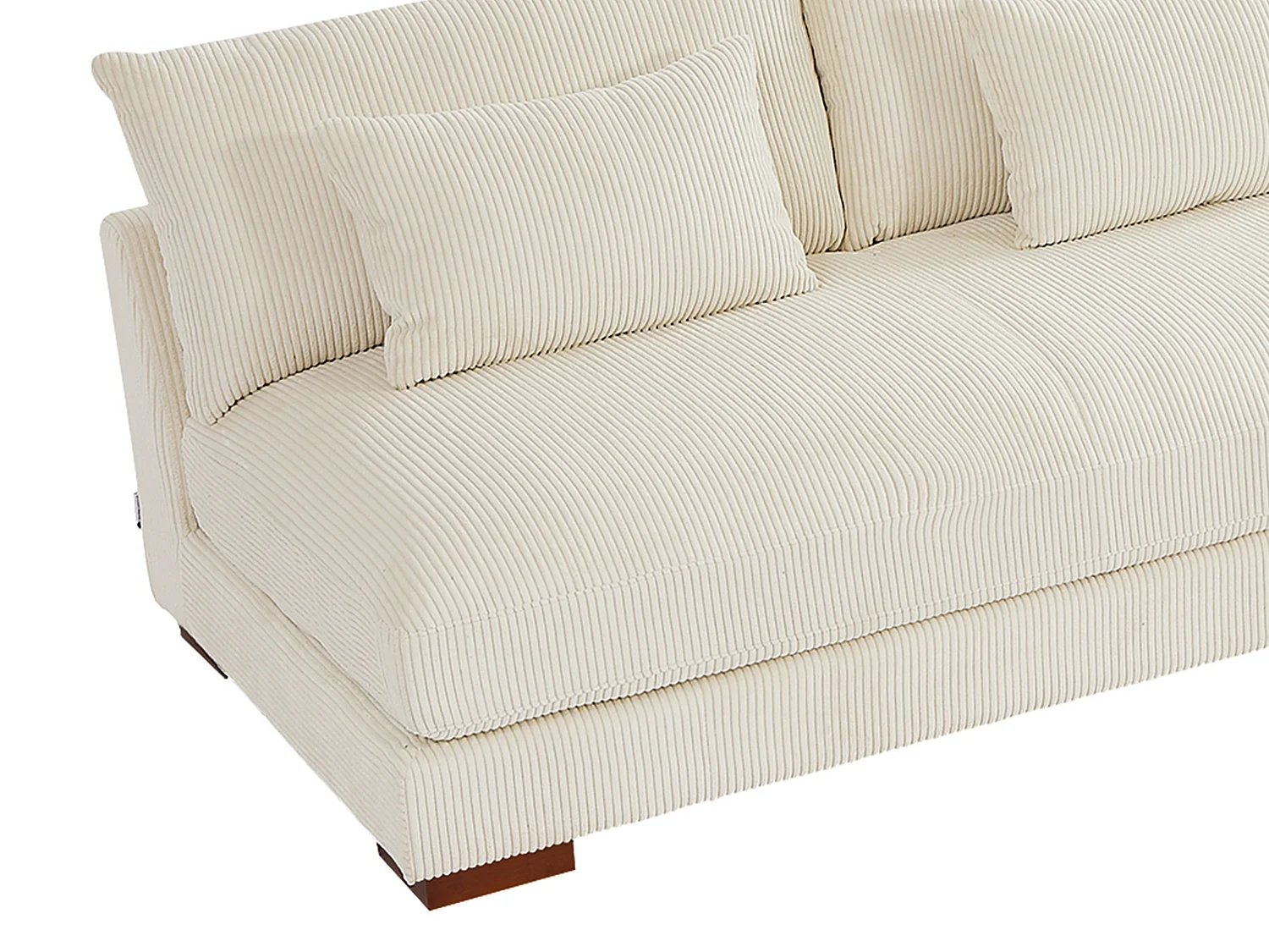 Hjørnesofa vendbar i beige ribbet fløjl SPERONE fra Pascal Morabito