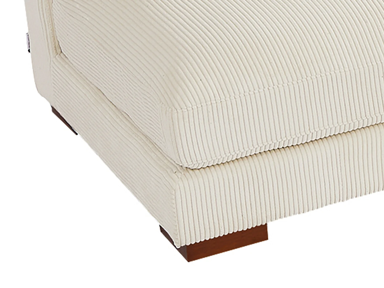 Hjørnesofa vendbar i beige ribbet fløjl SPERONE fra Pascal Morabito