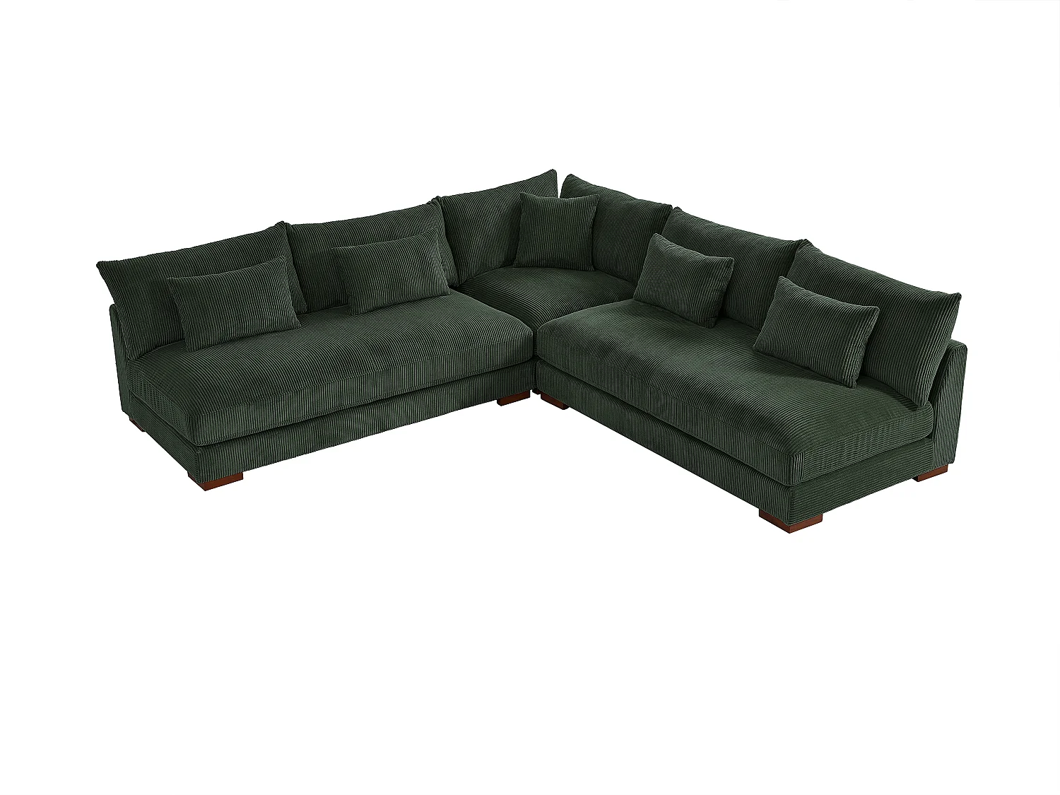 Ecksofa - Ecke wechselbar - Cord - Grün - SPERONE von Pascal Morabito