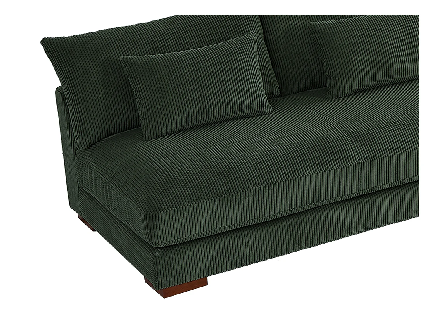 Ecksofa - Ecke wechselbar - Cord - Grün - SPERONE von Pascal Morabito