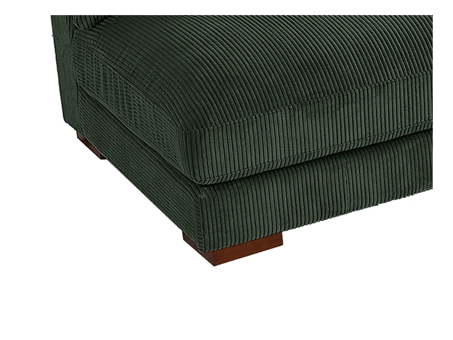 Omkeerbare hoekbank van groen ribfluweel SPERONE van Pascal Morabito